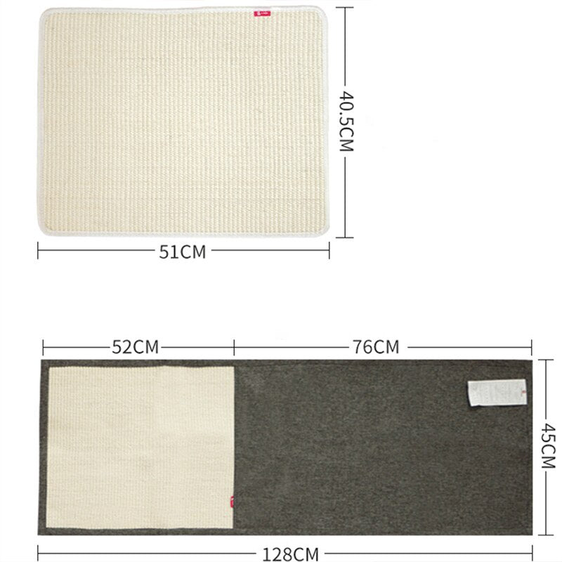 Cats Kitten Scratch Board Sisal Pad Toy Sofa Furniture Protector Mat Claws Care Paw Pad with Invisible Nail