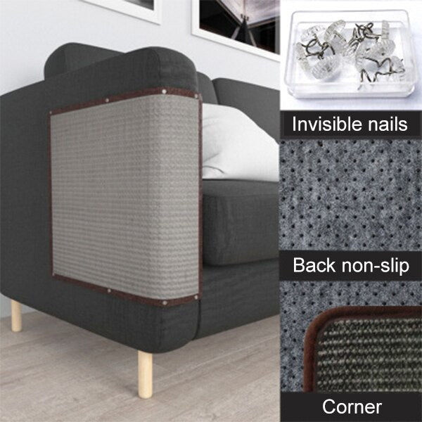 Cats Kitten Scratch Board Sisal Pad Toy Sofa Furniture Protector Mat Claws Care Paw Pad with Invisible Nail