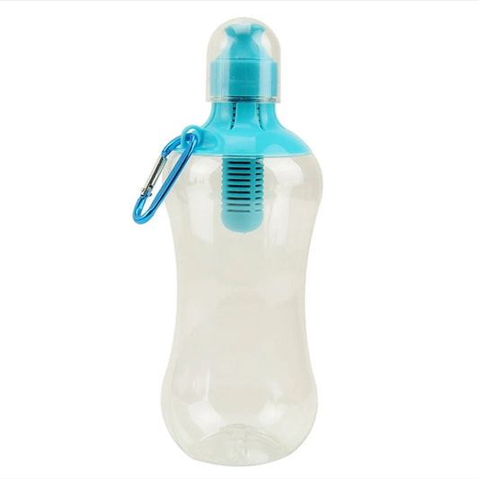 550ML Water Bobble Hydration Filter Bottle Outdoor Portable Filtered Drinking Bottles with Built-In Carbon Filter Carbon